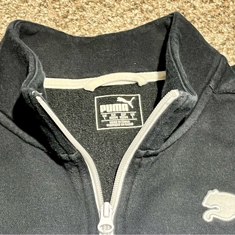 Men’s Zip-up Puma Sweatshirt Size L - Picture 3 of 8